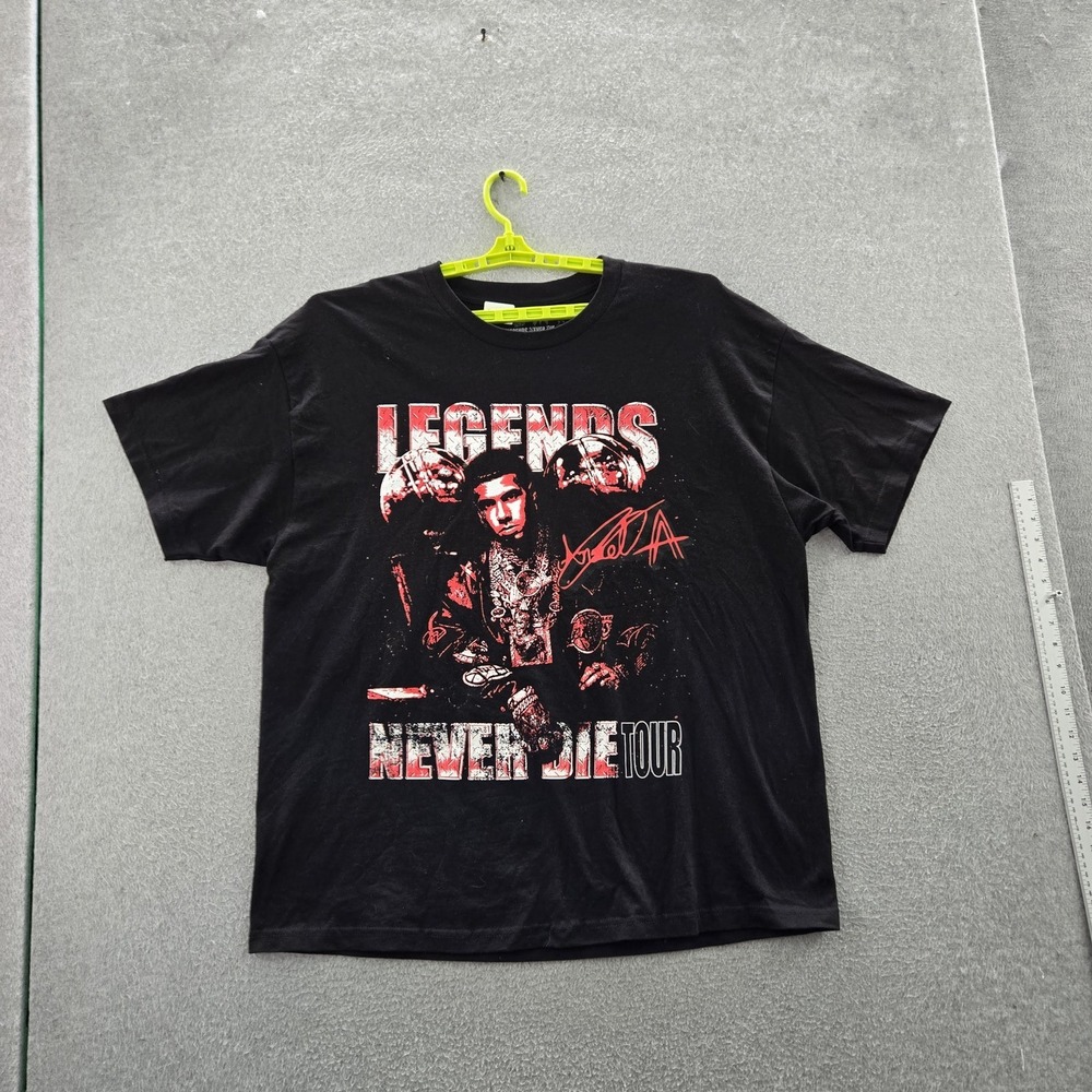 Anuel Men Shirt 2X Black Legends Never Dies Tour Dates Artist Rap Tee